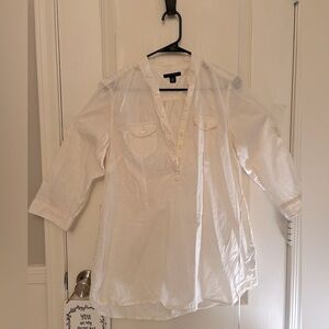 Tommy Hilfiger Women’s Cream color Tunic ties high waist